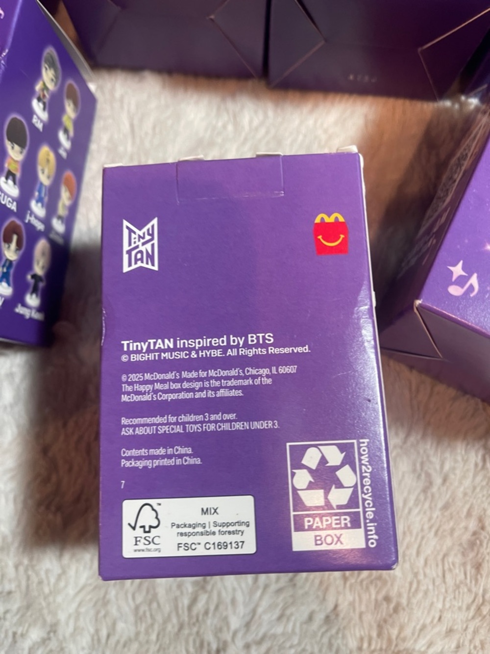 McDonald's Purple Tiny TAN Happy Meal Toys - Picture 4 of 4